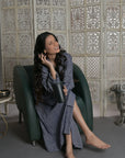 Blue - Wool Robe Kaftan