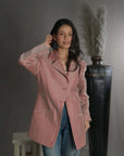 Baby Pink and Red - Taylor Coat Jacket