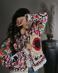 Orange Red - Suzani Quilt Jacket