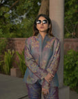 Black Berry Gold - Swing Coat Suit Set