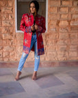 Red Blue - Jodhpur Coat Jacket