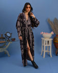 Leaf Grape & Dusty - Robe Kaftan