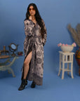 Leaf Grape & Dusty - Robe Kaftan