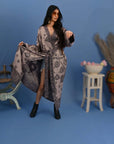 Leaf Grape & Dusty - Robe Kaftan