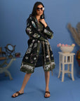 Navy White - Robe Kaftan