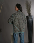 Brown Green - Applique Quilt Jacket