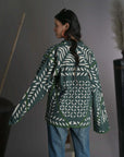 Green White - Applique Quilt Jacket