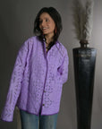 Light Purple - Applique Quilt Jacket