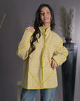 Lemon Yellow - Applique Quilt Jacket