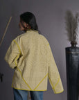 Lemon Yellow - Applique Quilt Jacket