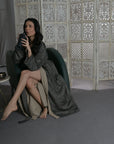 Beige - Wool Robe Kaftan