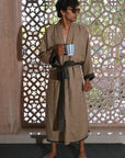 Beige - Wool Robe Kaftan