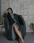 Black - Wool Robe Kaftan