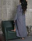 Blue - Wool Robe Kaftan