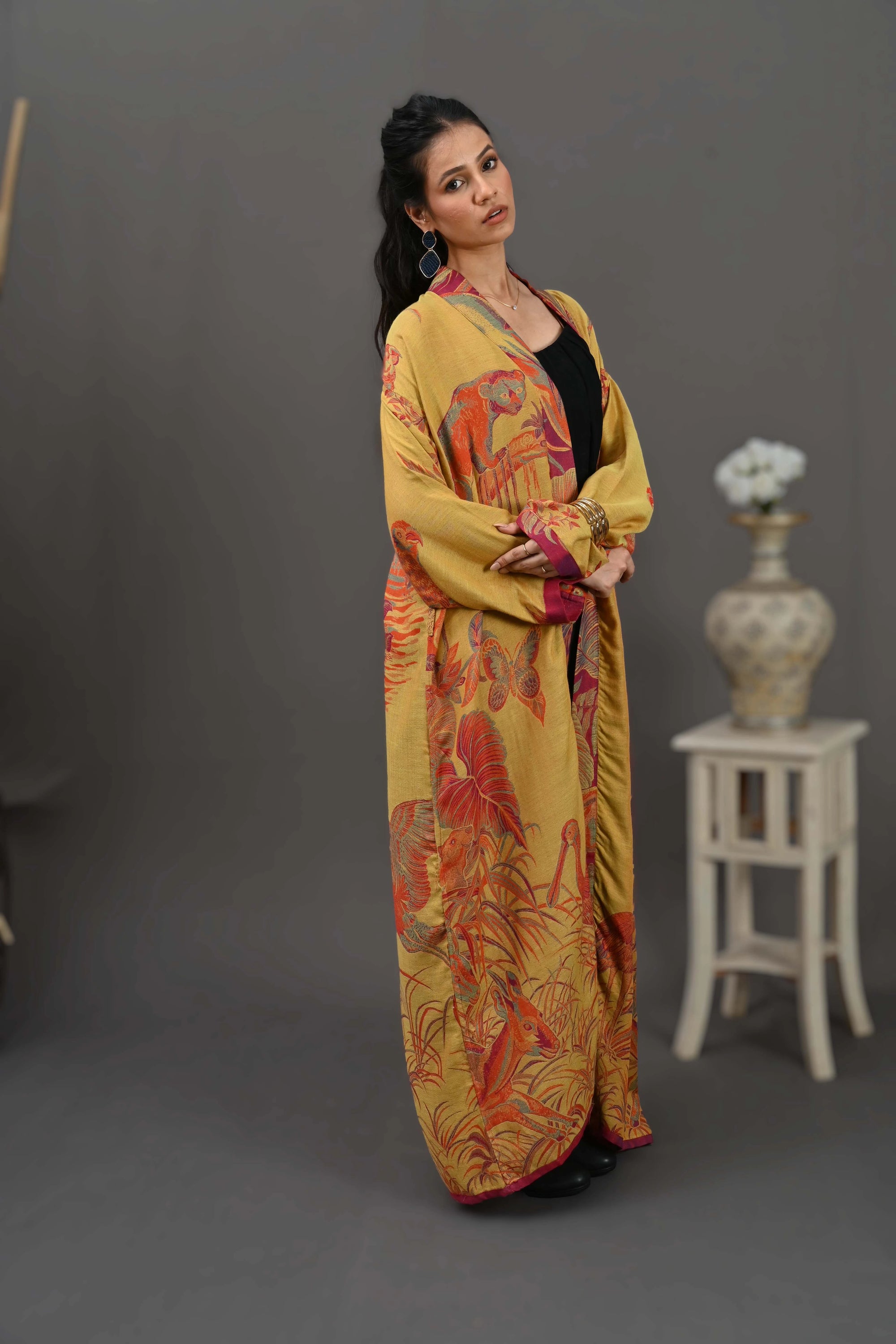 Raspberry Yellow - Robe Kaftan