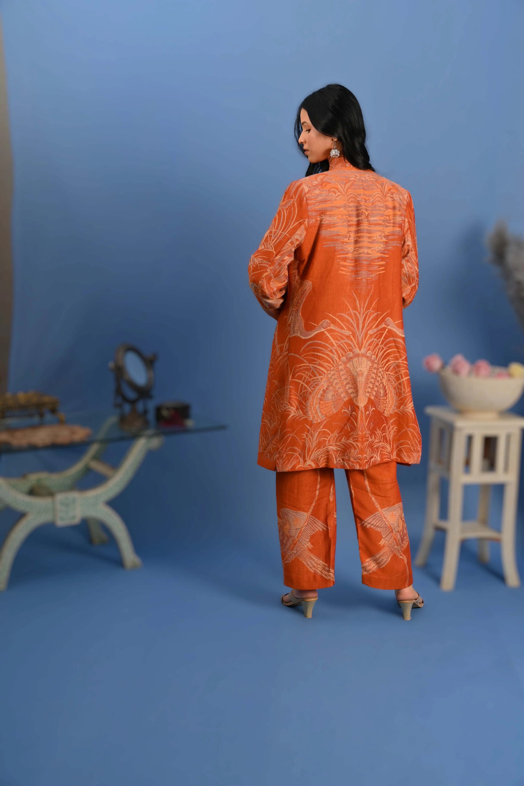 Twilight Orange - Jodhpur Suit Set