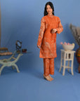 Twilight Orange - Jodhpur Suit Set