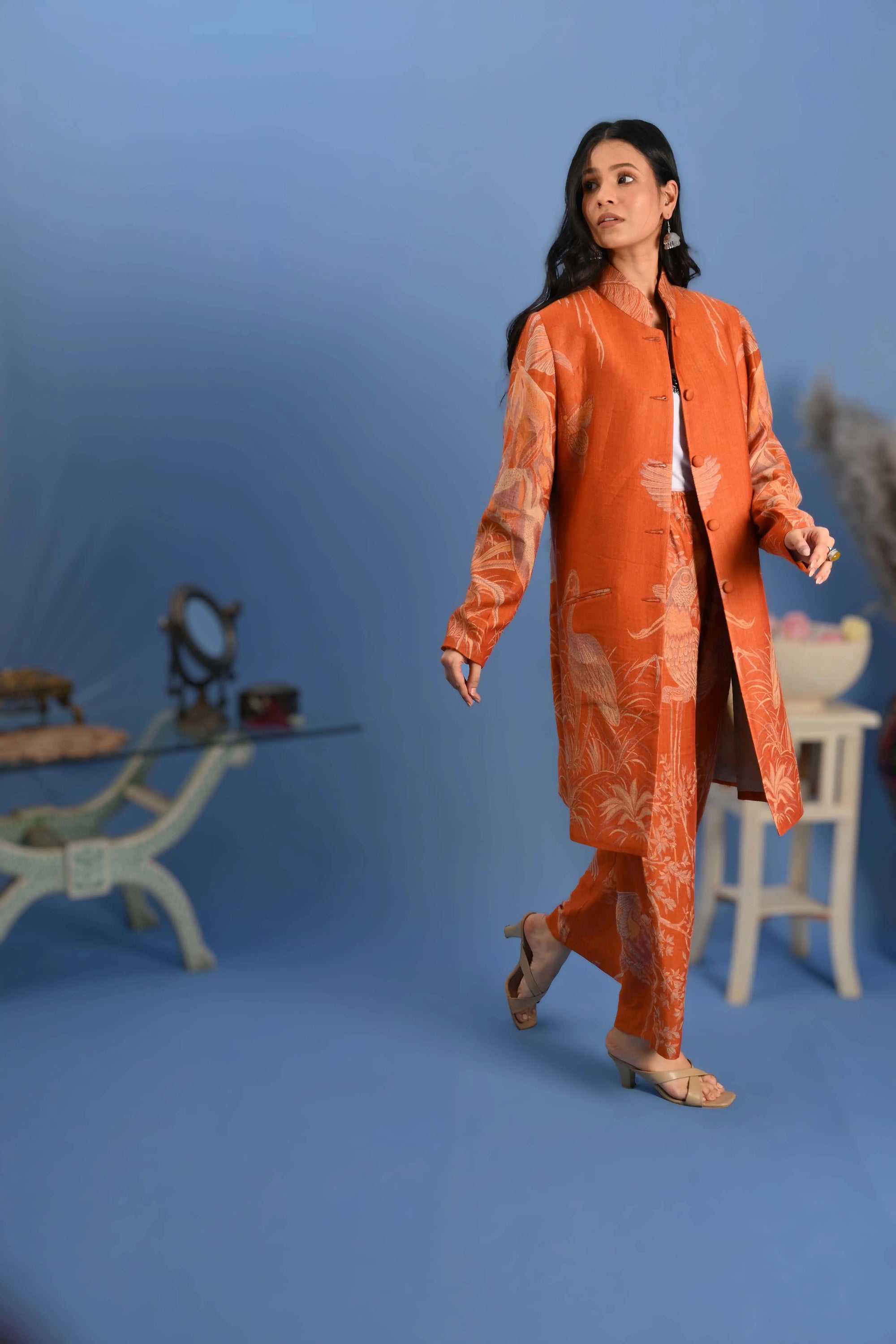 Twilight Orange - Jodhpur Suit Set