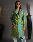 Mustard Blue Leaf - Taylor Coat Jacket