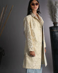 Pastal Cream Leaf - Taylor Coat Jacket