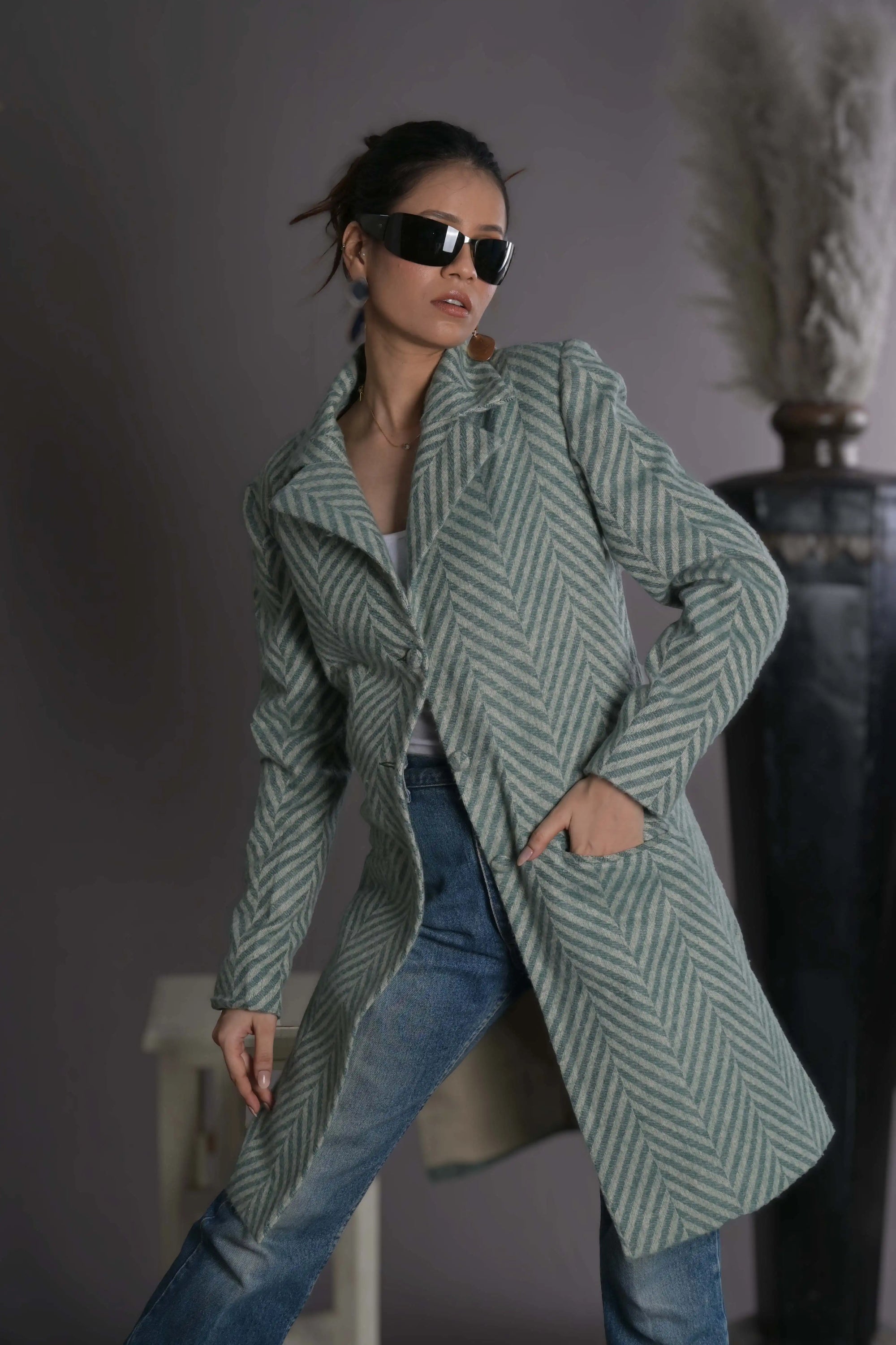 Moss Green - Blazer Coat Jacket