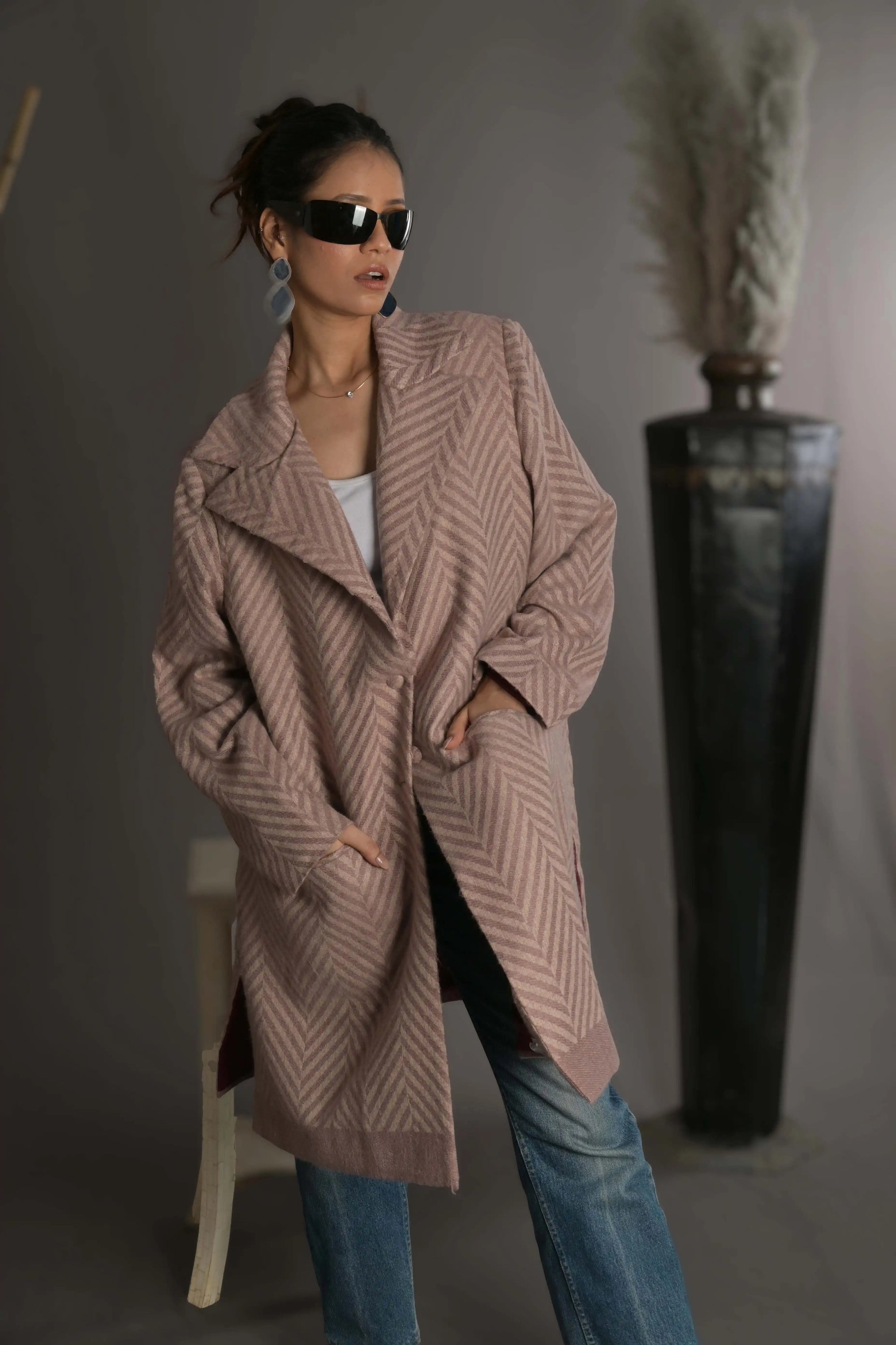 Peach beige - Blazer Coat Jacket