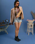 Peach Red - Blazer Coat Jacket