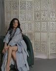 White - Wool Robe Kaftan