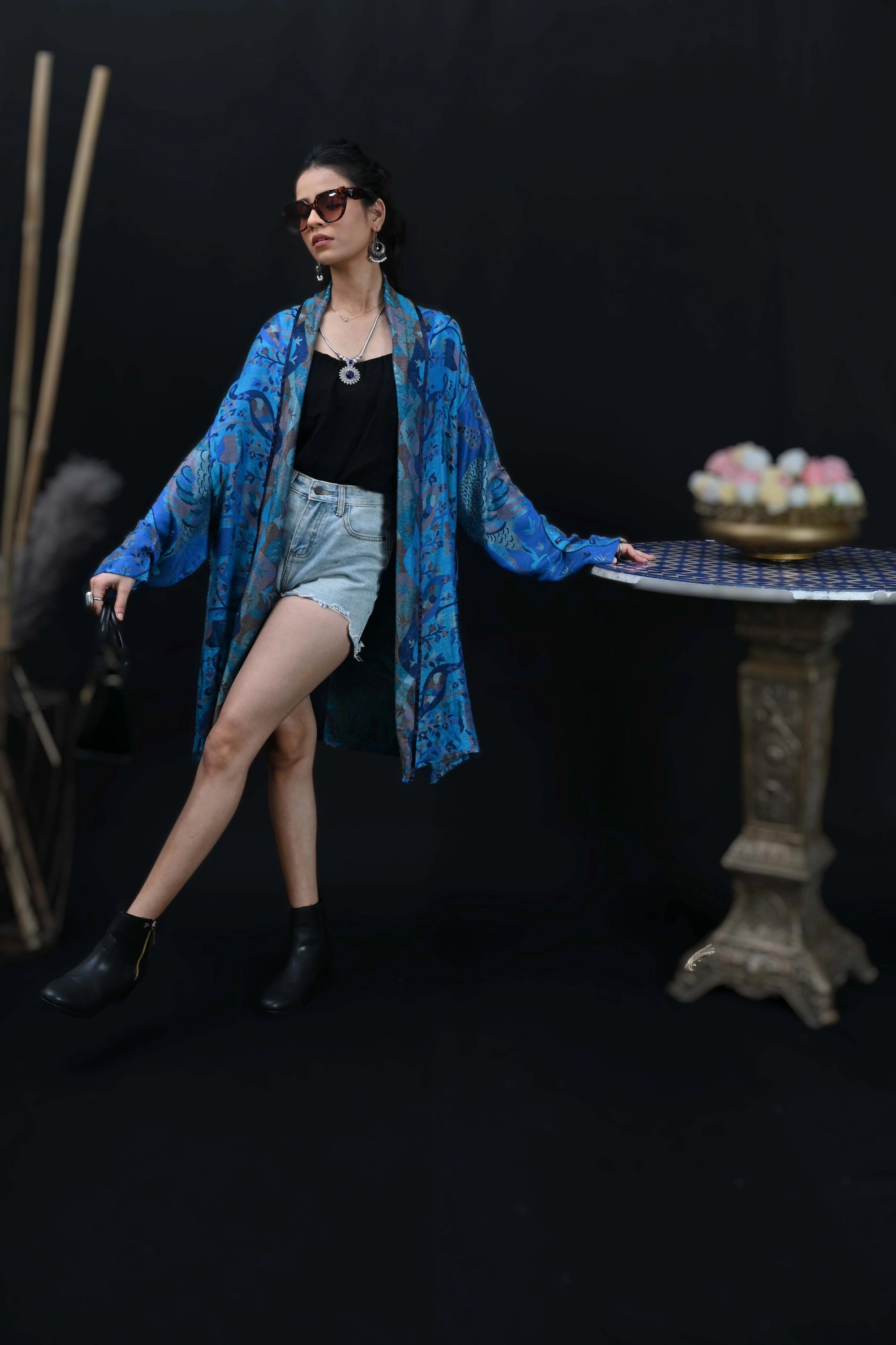 Azure Blue - Kaftan Shirt