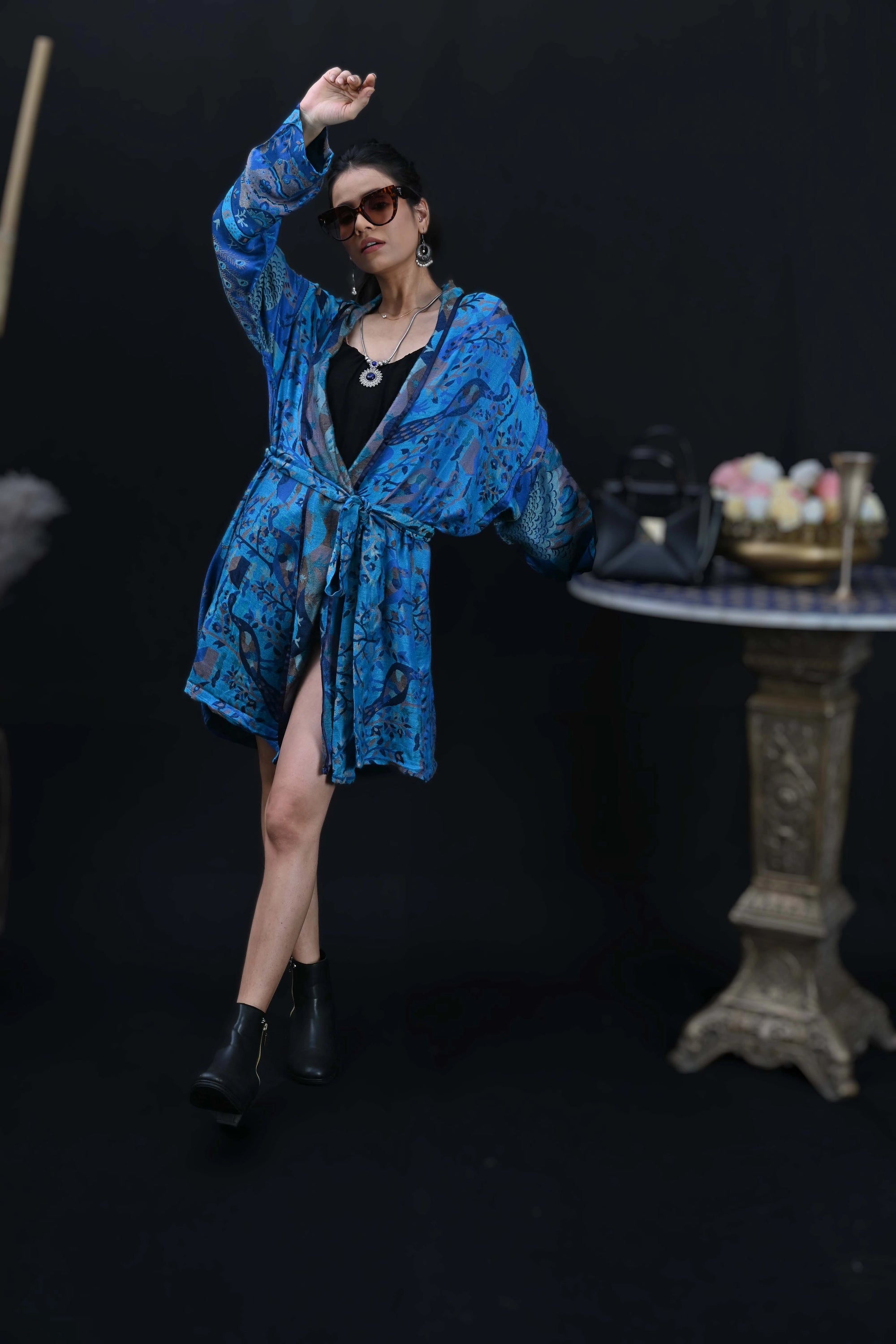 Azure Blue - Kaftan Shirt