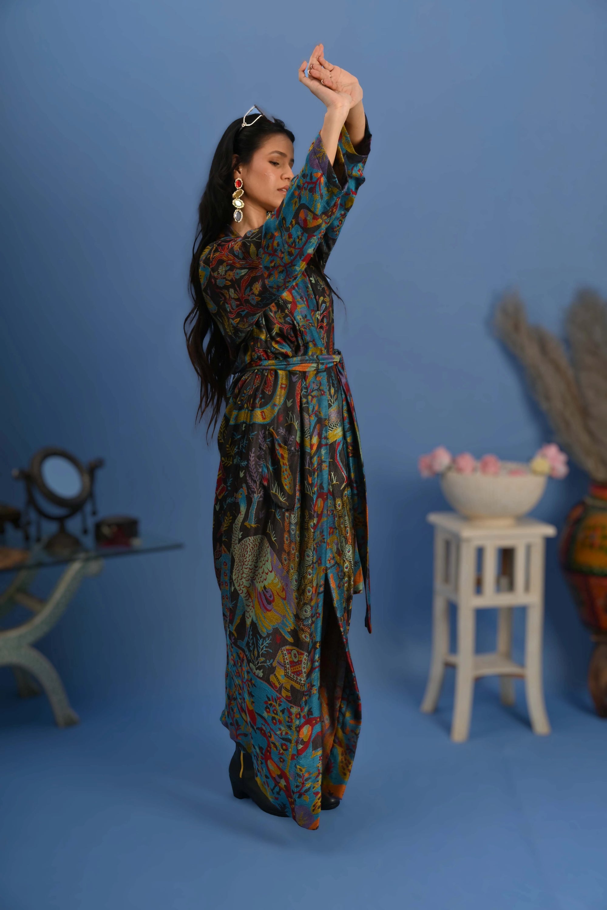 Black Multi - Robe Kaftan