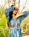 Smoky Blue - Robe Kaftan