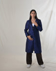 Navy - Royal Blue Silk - Taylor Coat Jacket