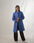 Blue - Jodhpur Blue Silk  - Jodhpur Coat Jacket