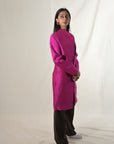 Rose Gold - Pink City Silk - Swing Coat Jacket