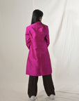 Rose Gold - Pink City Silk - Swing Coat Jacket