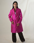 Rose Gold - Pink City Silk - Swing Coat Jacket