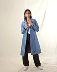 Blue - Carolina Blue - Silk - Taylor Coat Jacket