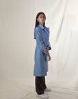 Blue - Carolina Blue - Silk - Taylor Coat Jacket