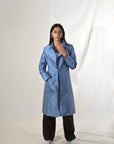 Blue - Carolina Blue - Silk - Taylor Coat Jacket