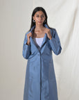 Blue - Carolina Blue - Silk - Taylor Coat Jacket