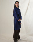 Navy - Royal Blue Silk  - Jodhpur Coat Jacket