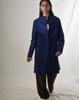 Navy - Royal Blue Silk  - Jodhpur Coat Jacket