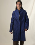 Navy - Royal Blue Silk  - Jodhpur Coat Jacket