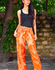 'Orange Light' - Birds of Paradise Pants