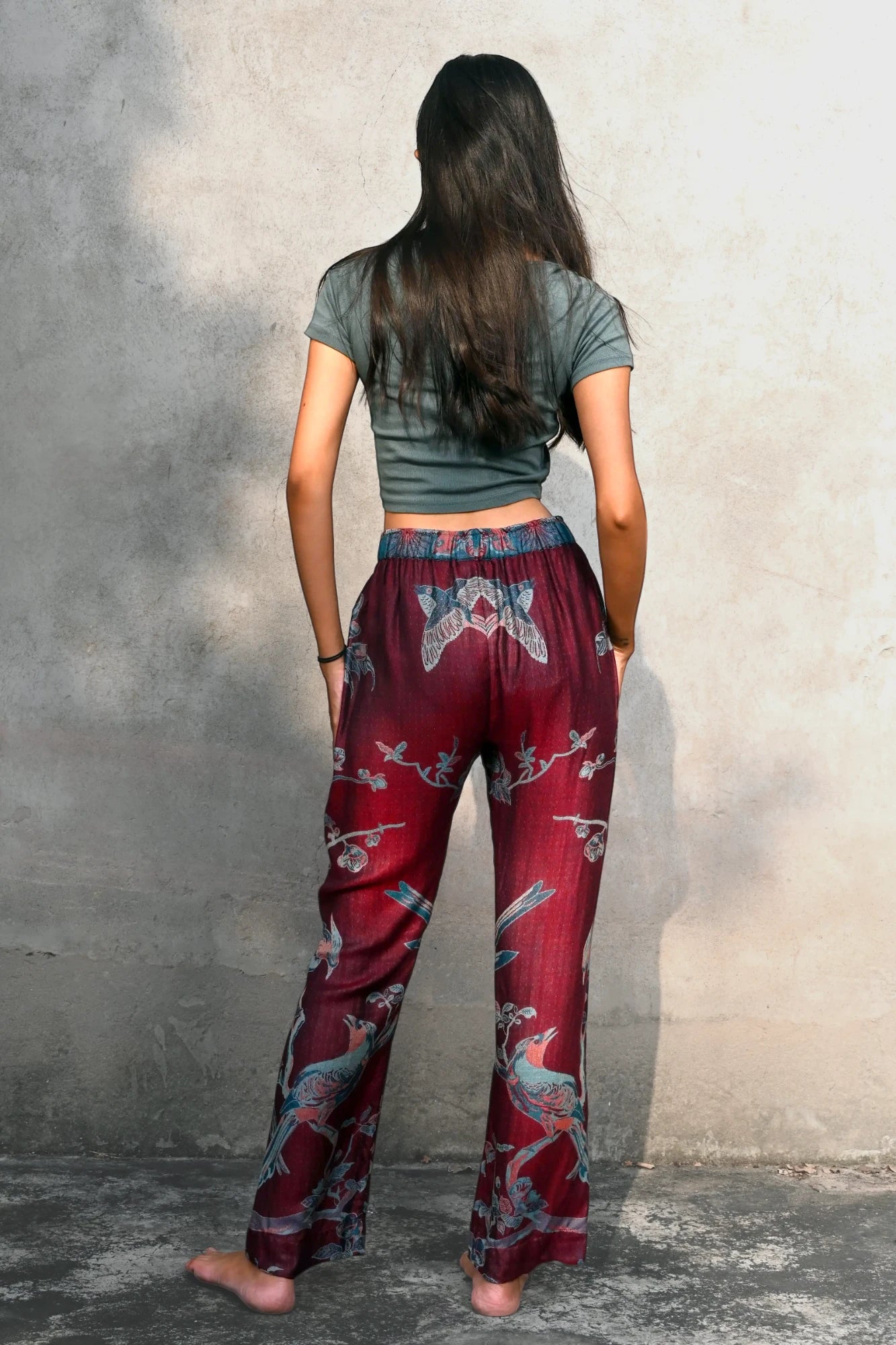 &#39;Maroon Ocean&#39; - Tree of Life Pants