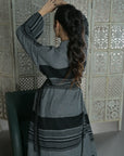 Gray - Wool Robe Kaftan