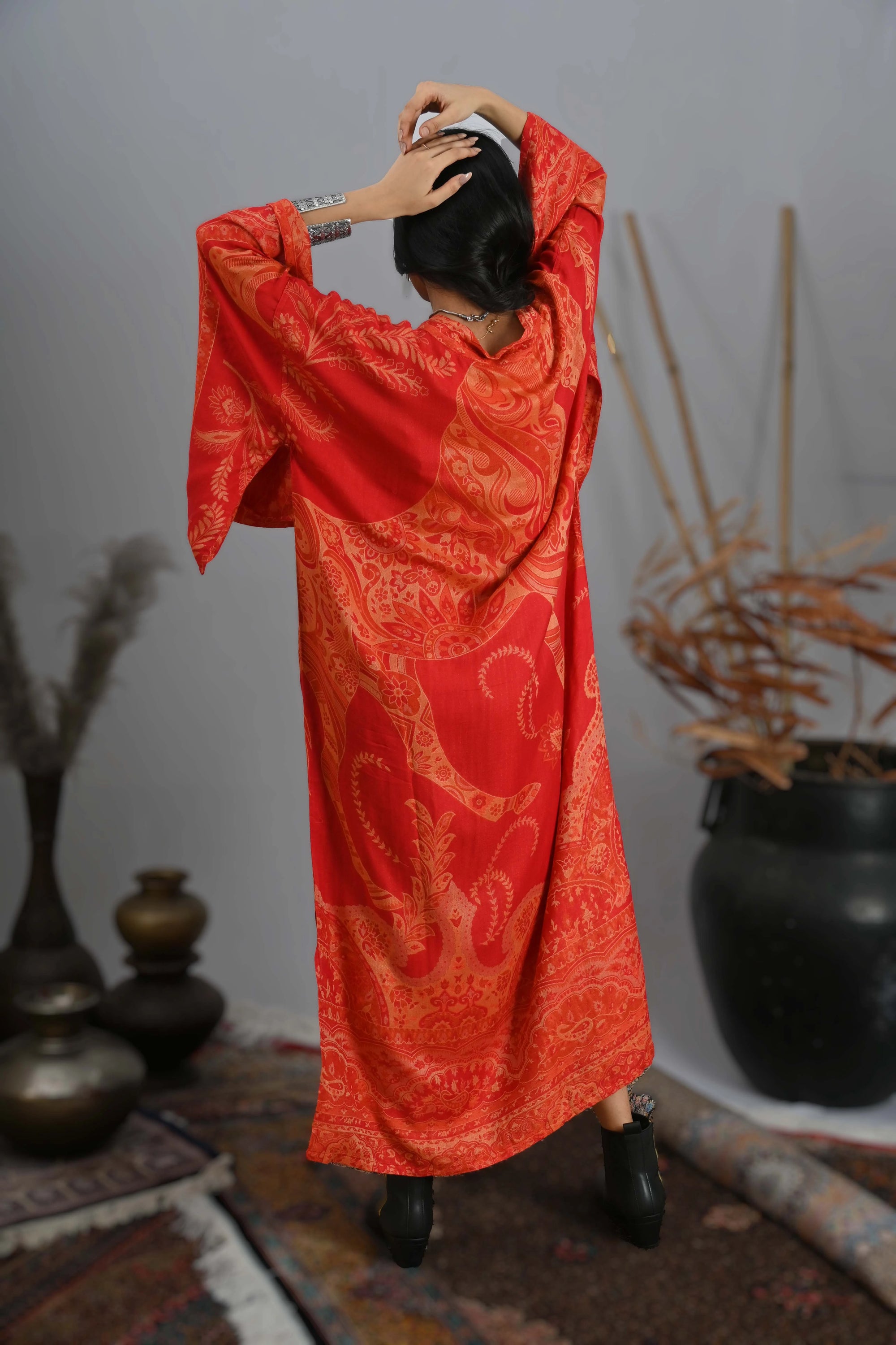 Red Orange - Kimono Kaftan