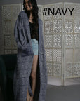 Navy - Wool Robe Kaftan