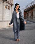 Charcoal & Grey - Robe Kaftan